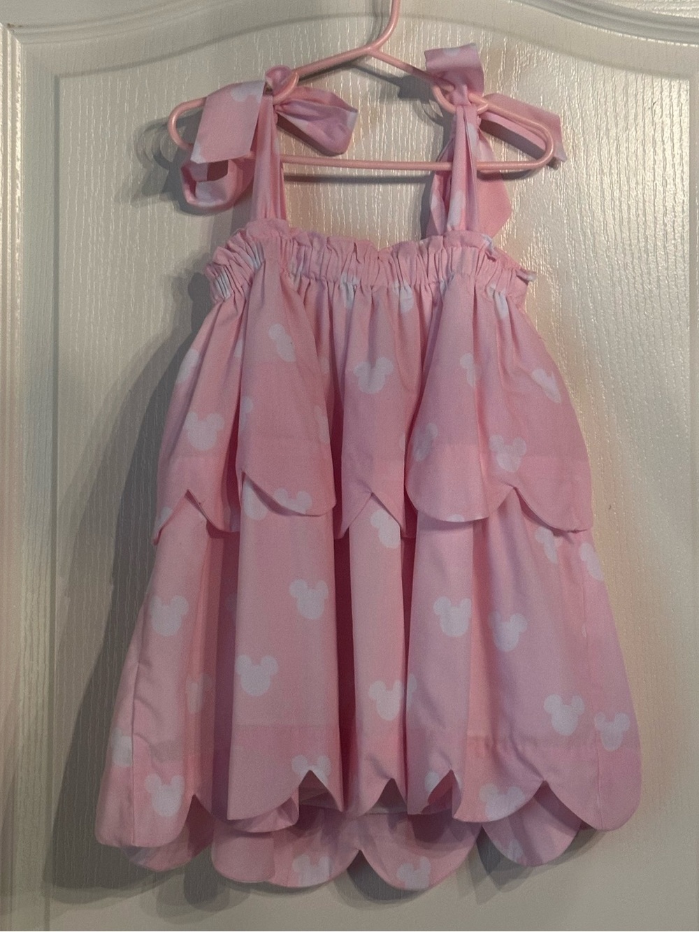 Cecil and Lou Girls Pink Mouse Print Ruffle 2-Piece Set